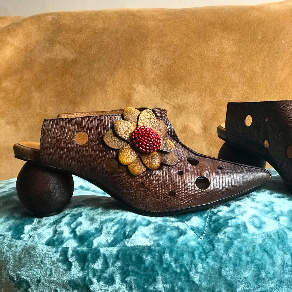 Beautiful Handmade leather clogs